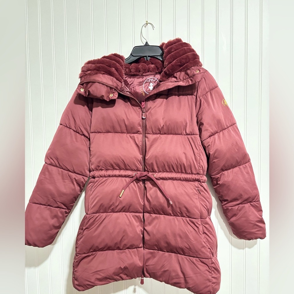 SAVE THE DUCK Quilted Puffer Jacket in Burgundy - Picture 8 of 12